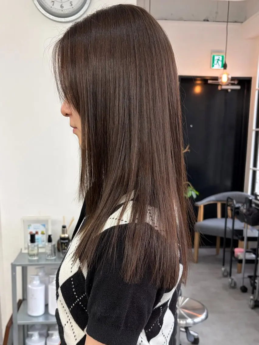 ロング カラー カット ヘアカラー トリートメント レイヤーボブ/ 艶カラー/サナ🌼のヘアスタイル