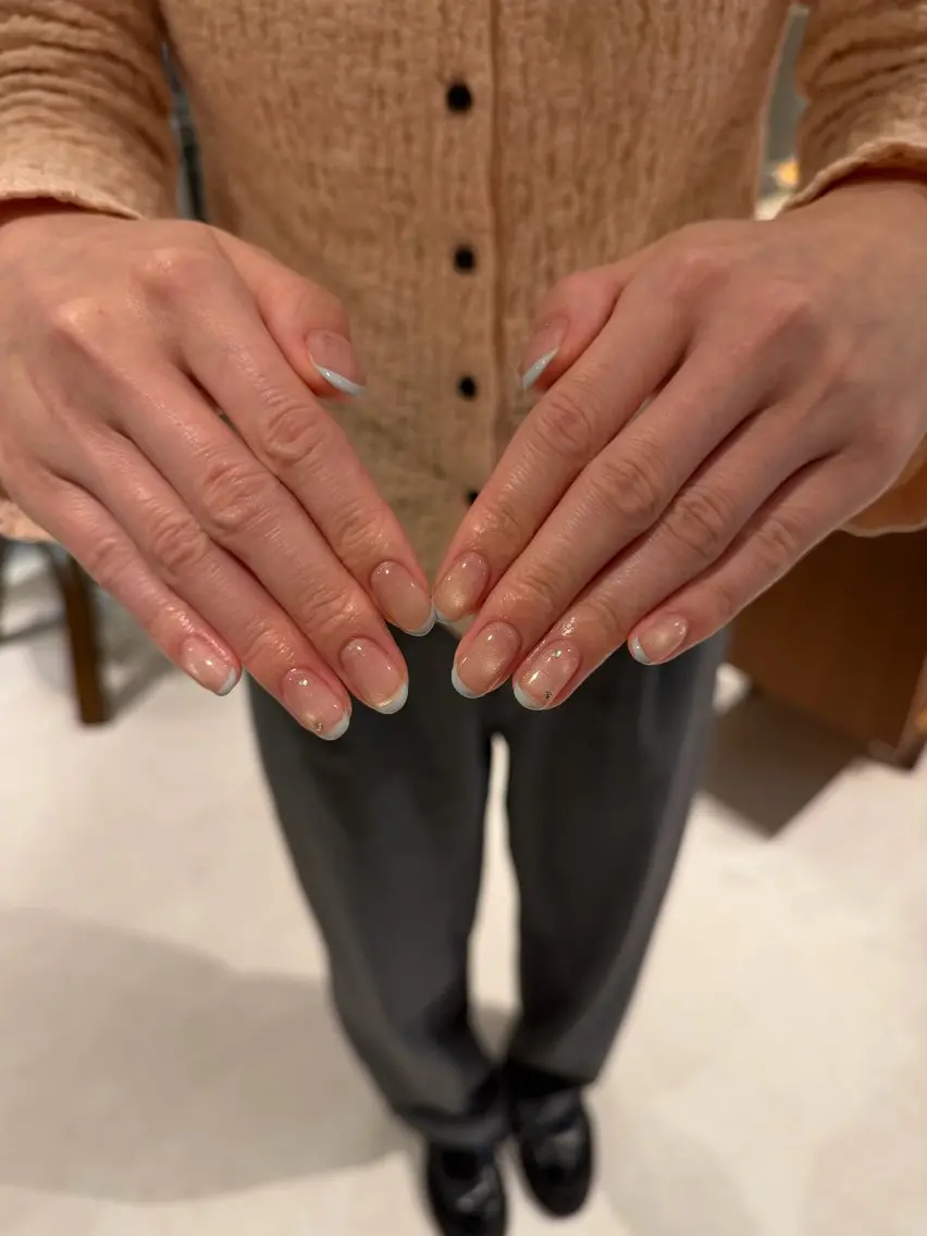 ネイル シンプルネイル 春ネイル anuw hinaのネイルデザイン