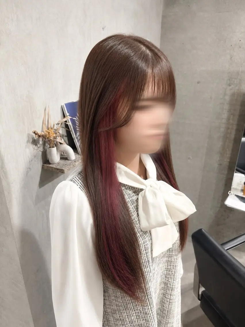 ロング ヘアカラー トリートメント 緑川 佳薫のヘアスタイル