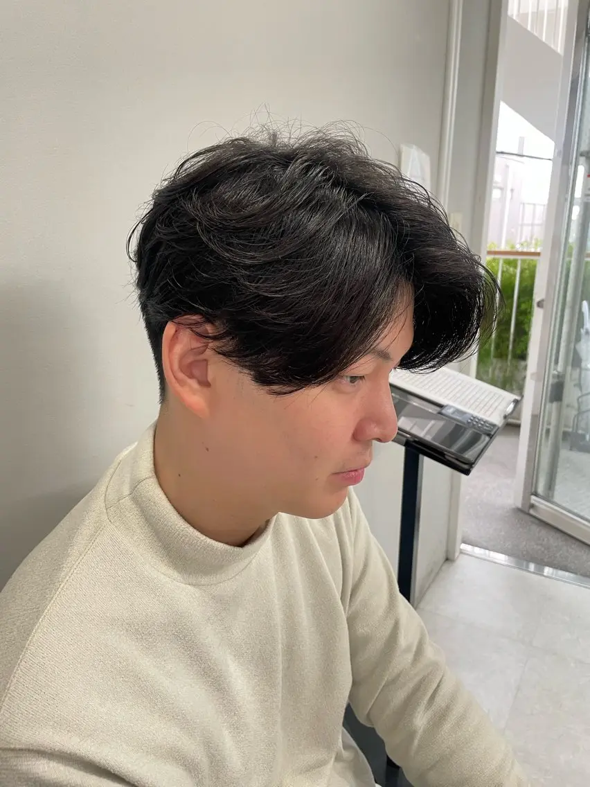 パーマ メンズ カット パーマ トリートメント ヘッドスパ ヘアセット メンズモテパーマ💙 fuwaのヘアスタイル