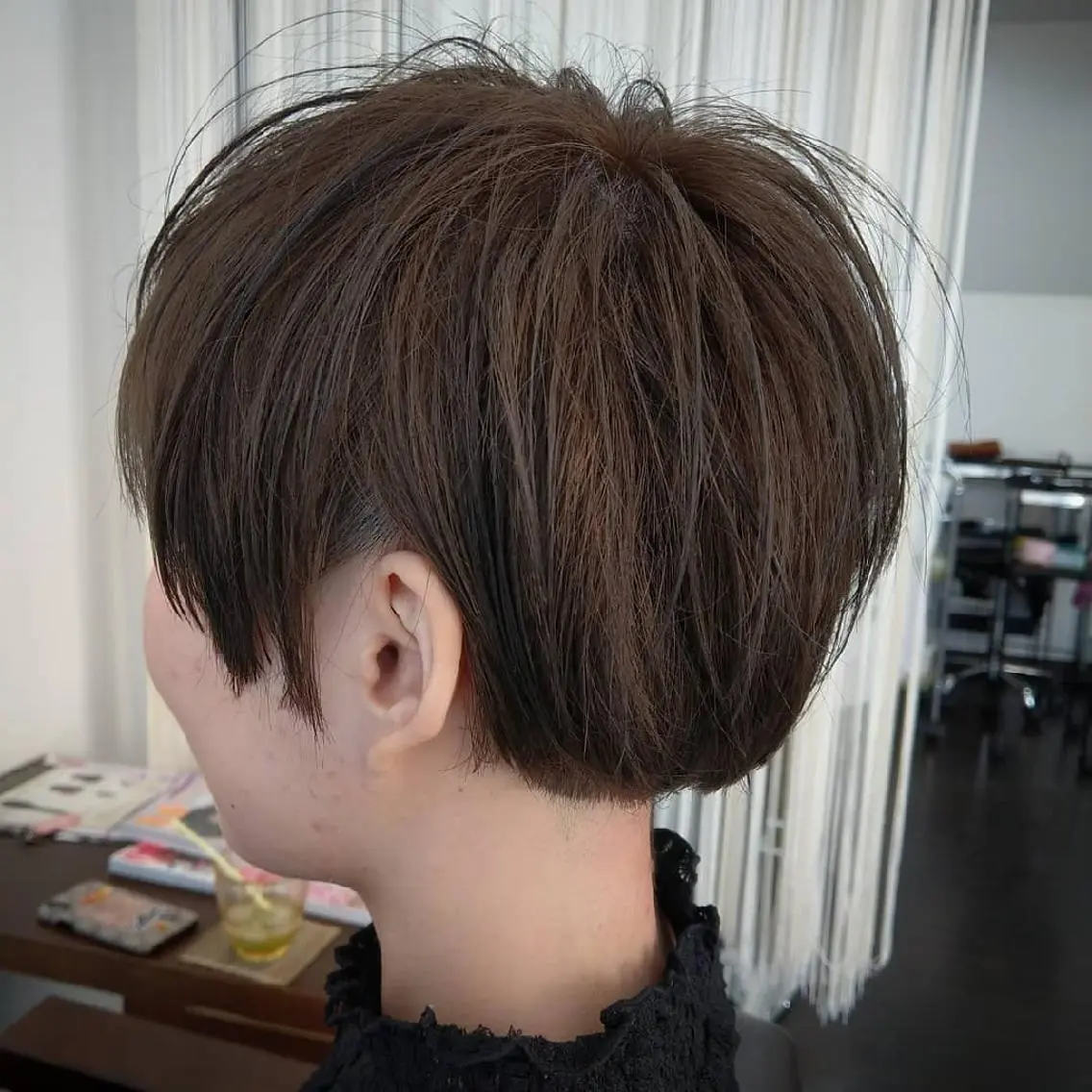 ショート カラー パーマ アディクシーカラー トリートメント カット ヘアカラー トリートメント ヘッドスパ Add9 柳田健登のヘアスタイル