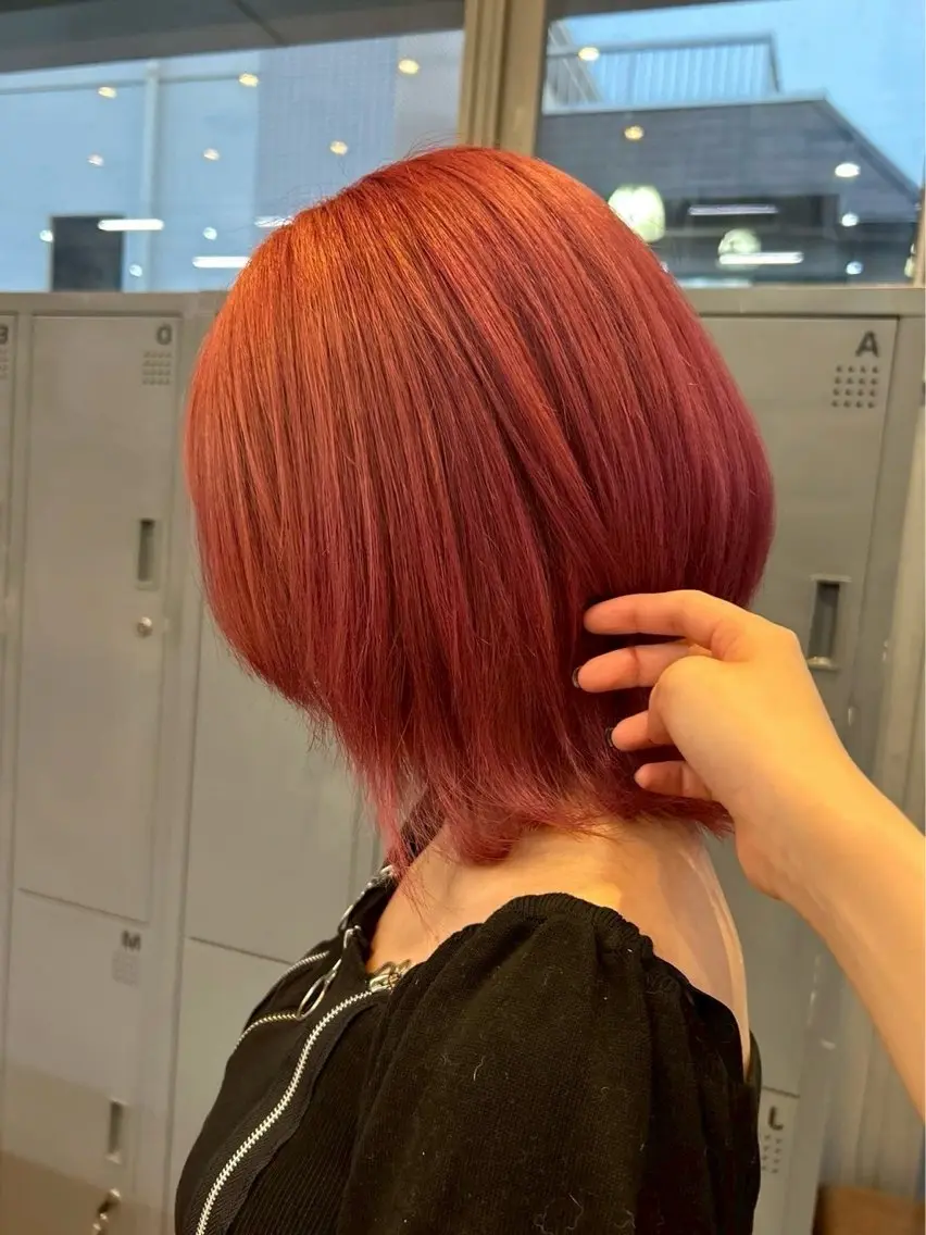 🍒【根元ブリーチリタッチ】🍒+透明感カラー+ダメージ補修トリートメント🪄の写真