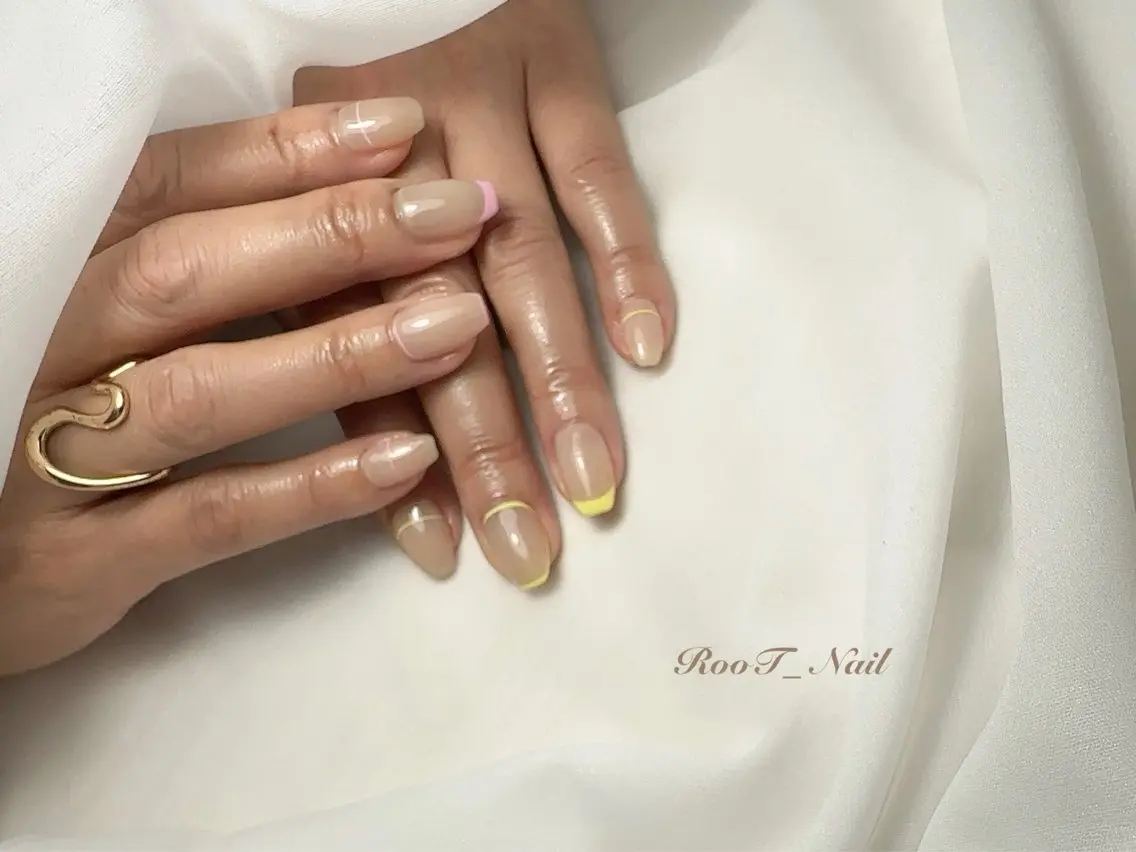 ネイル フレンチネイル ハンドネイル RooT Nailのネイルデザイン