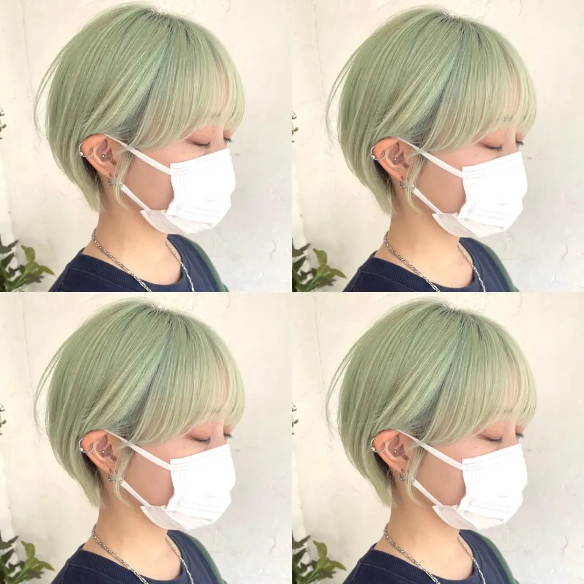 ショート カラー ショートボブ ハンサムショート 丸みショート デザインカラー ハイライトカラー ヘアカラー トリートメント 京都大人女性ショート 徒歩1分/秋山のヘアスタイル