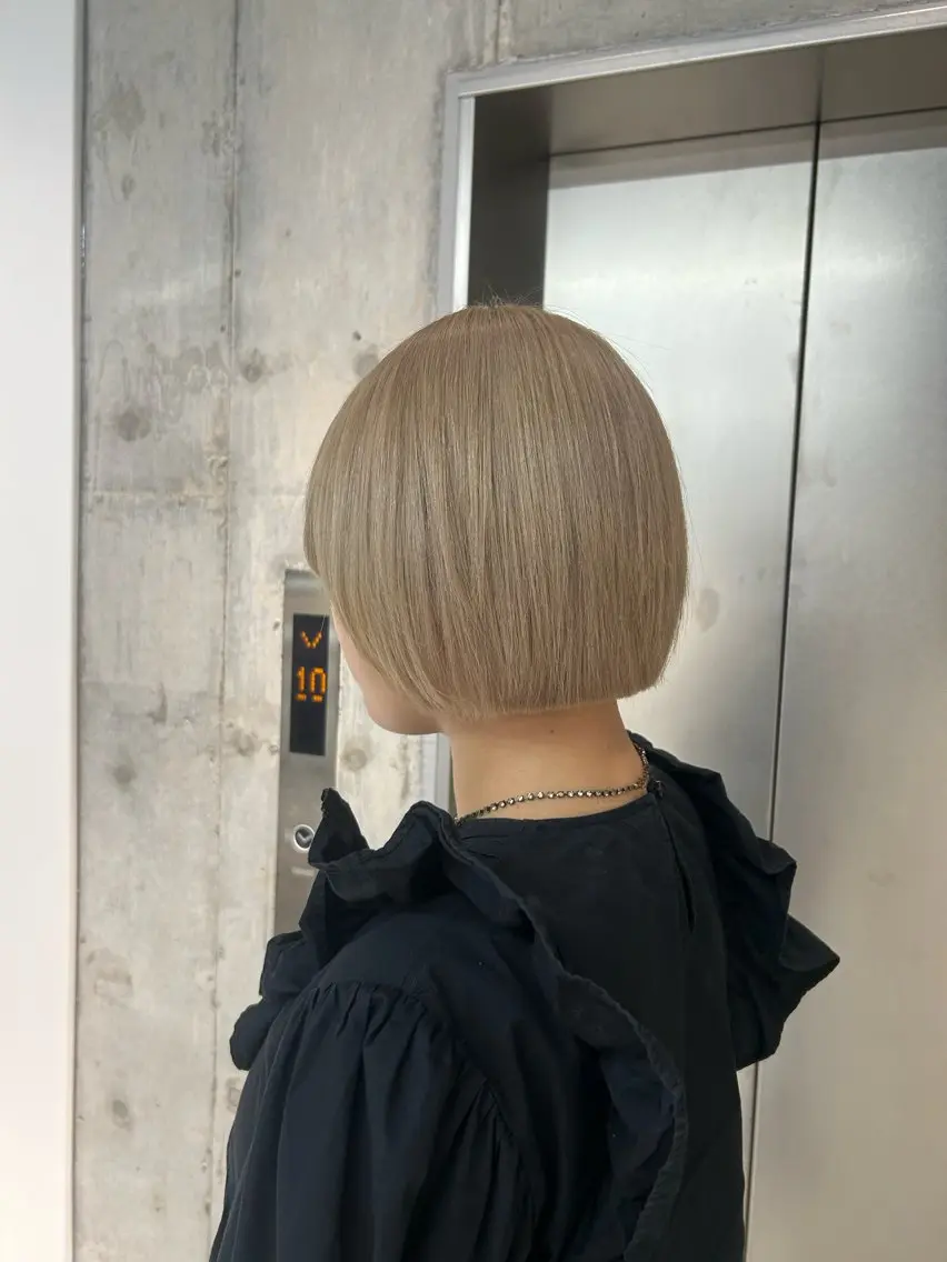ショート ボブレイヤー ボブ レイヤーカット 🎀透明感カラー shizuka🎀のヘアスタイル