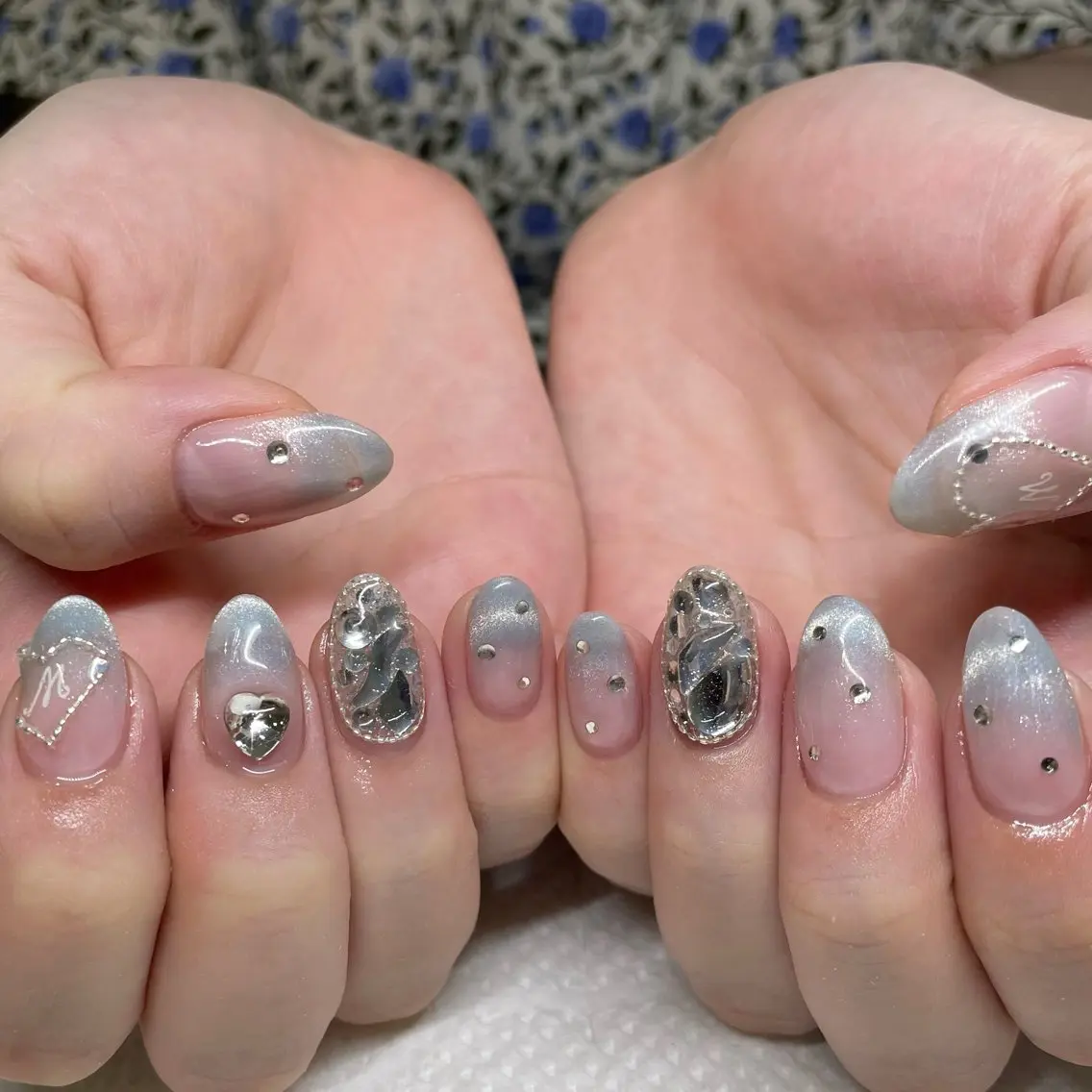 ネイル 水色 Ricnail☾ ayanoのネイルデザイン