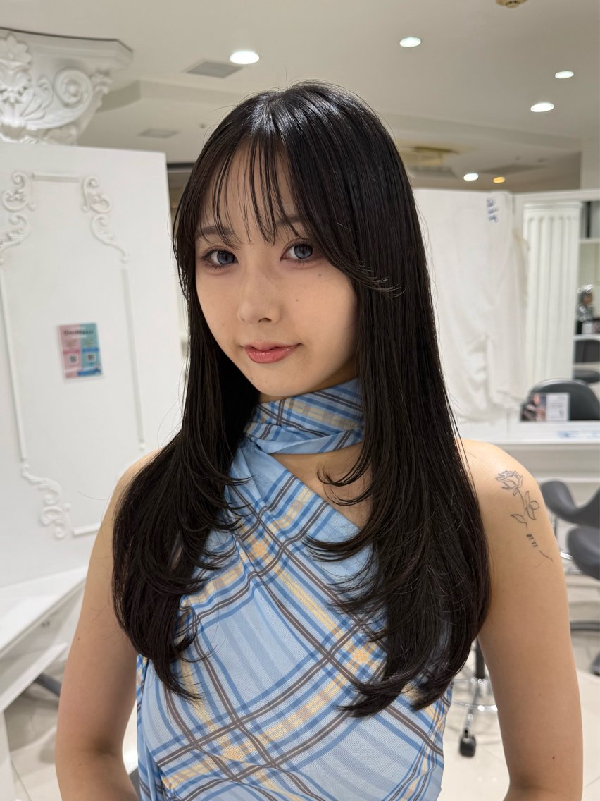 ロング 韓国風ヘア レイヤーカット 中村 日南のヘアスタイル
