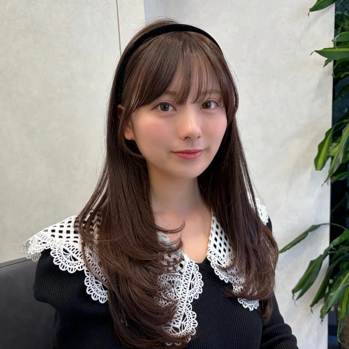セミロング カット トリートメント 結べるレイヤーカット /カラー/あさかのヘアスタイル