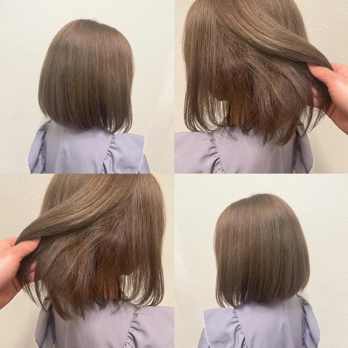 ショート カラー ヘアアレンジ ベージュカラー ミルクティーベージュ 新宿/顔周りカット/ レイヤー/がっきーのヘアスタイル