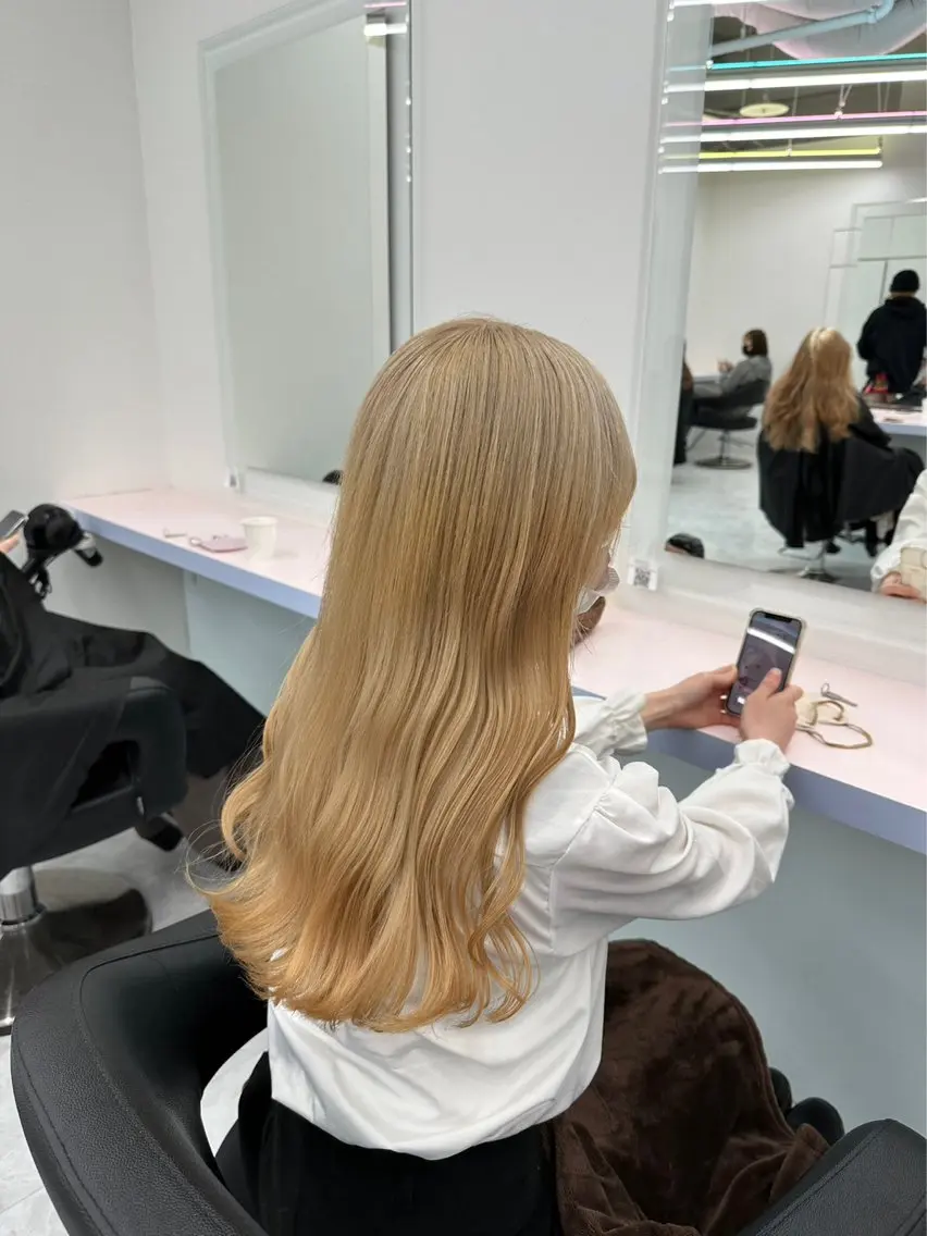 ロング カラー パーマ ヘアアレンジ メンズ 🤍透明感カラー🤍 似合わせ🤍AINEのヘアスタイル