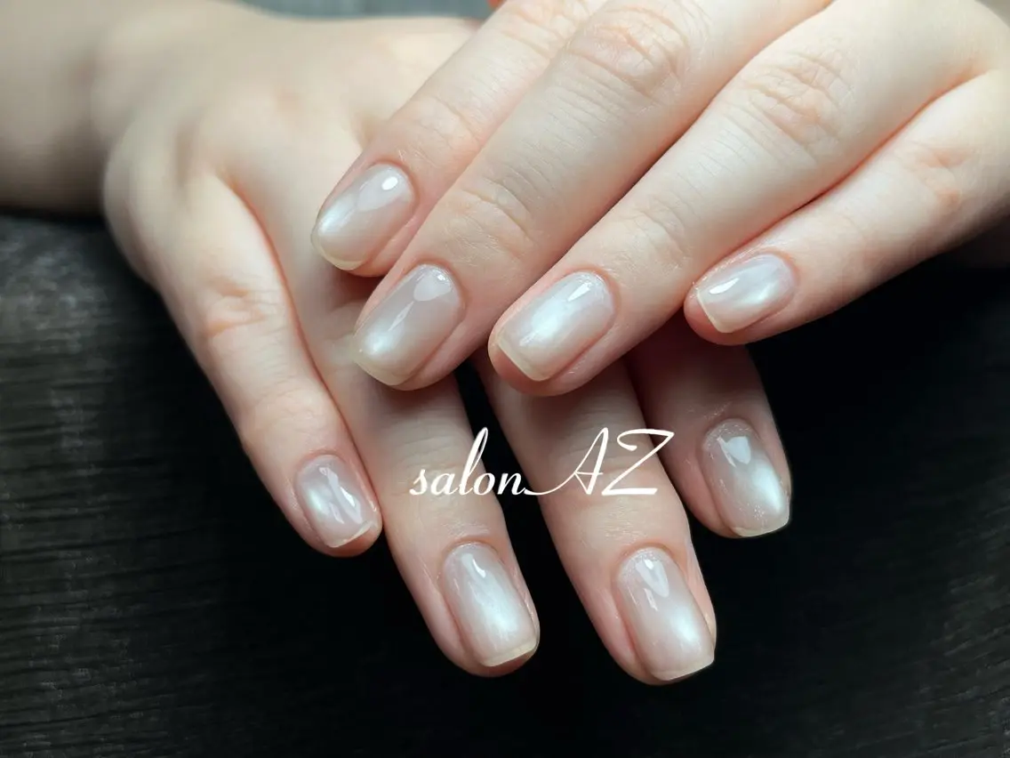 ネイル アートネイル 長さ出し フットネイル フレンチネイル ジェルネイル salon AZのネイルデザイン