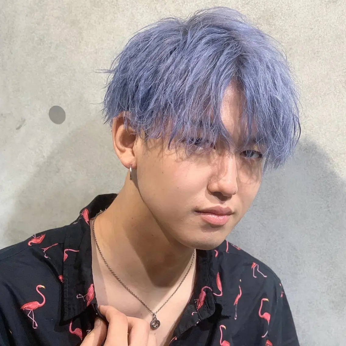 ミディアム カラー パーマ メンズ 爆裂 海老沼のヘアスタイル