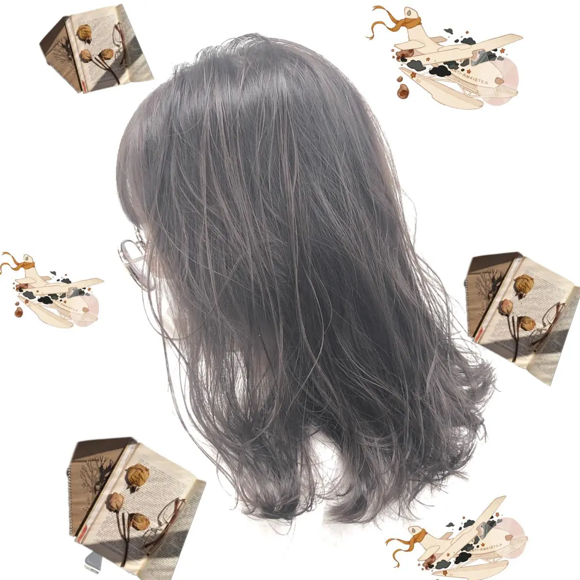セミロング カラー パーマ ヘアアレンジ メンズ キッズ 上品＆韓国風 🥀海心🥀のヘアスタイル