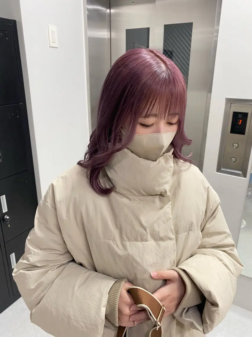 ミディアム カラー ピンクカラー ヘアカラー トリートメント 韓国レイヤー/ 縮毛矯正🎀minaのヘアスタイル