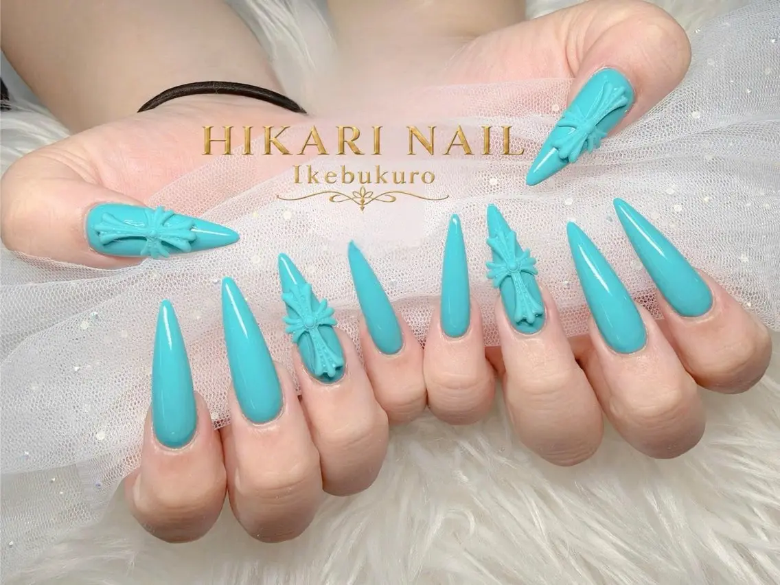 ネイル チークネイル 長さ出し フレンチネイル ガーリー ハロウィン ハンドネイル HikariNail Ikebukuroのネイルデザイン