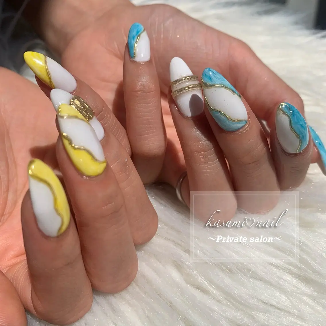 ネイル 大理石ネイル(マーブル) ニュアンスネイル KASUMI♡ Nailのネイルデザイン