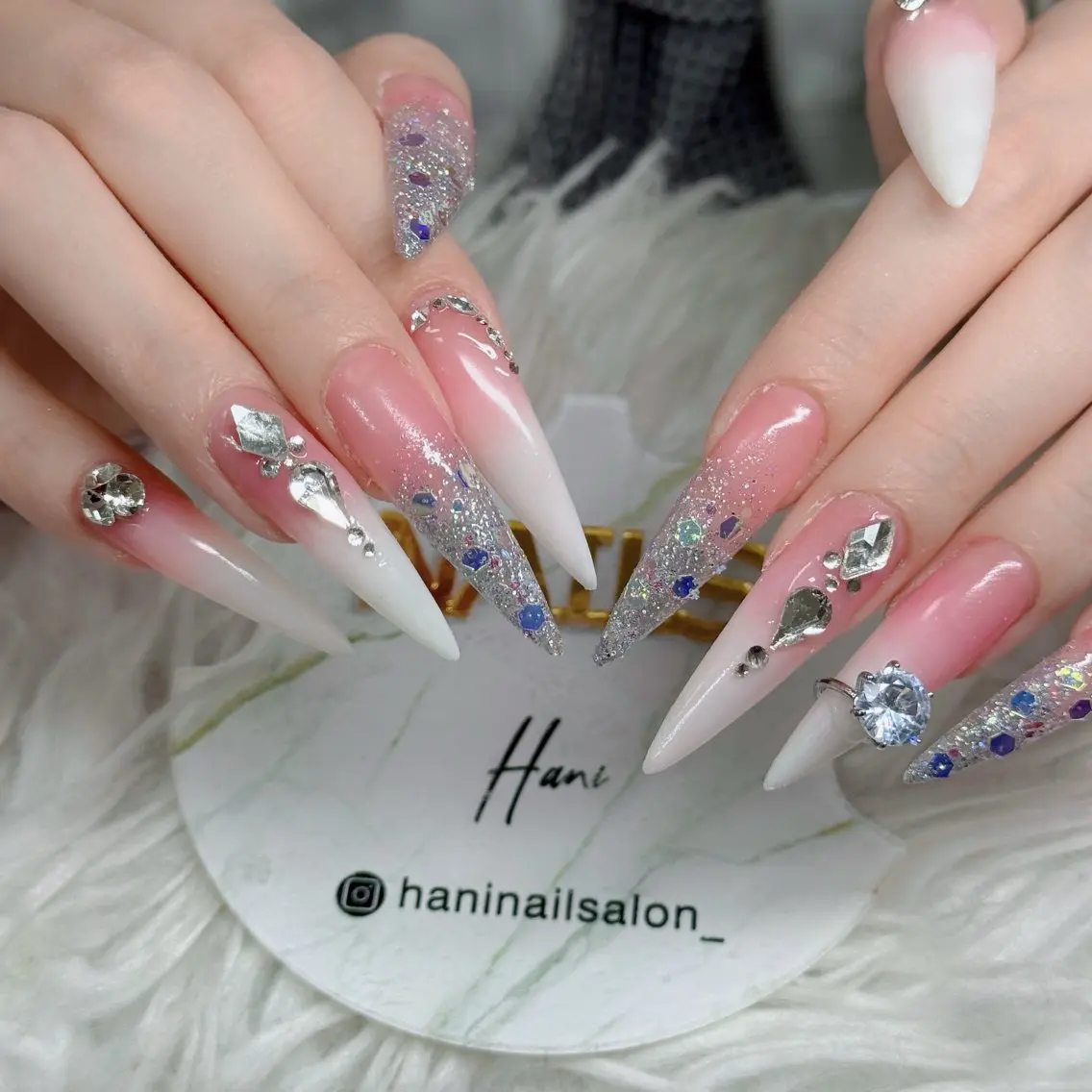 ネイル フットネイル フレンチネイル グラデーション 韓国ネイル ロングネイル ハンドネイル Hani Nail Salonのネイルデザイン