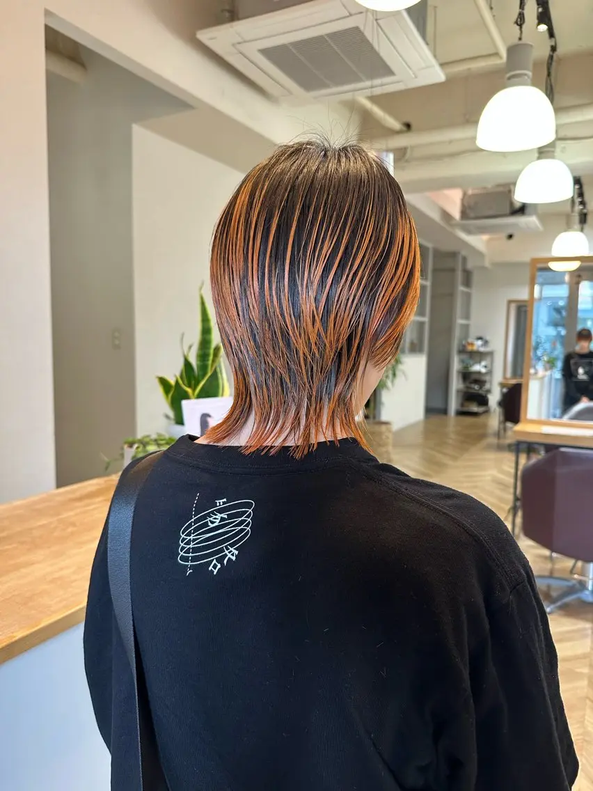 ミディアム カラー カット ヘアカラー ハマベ イクト FLORENのヘアスタイル
