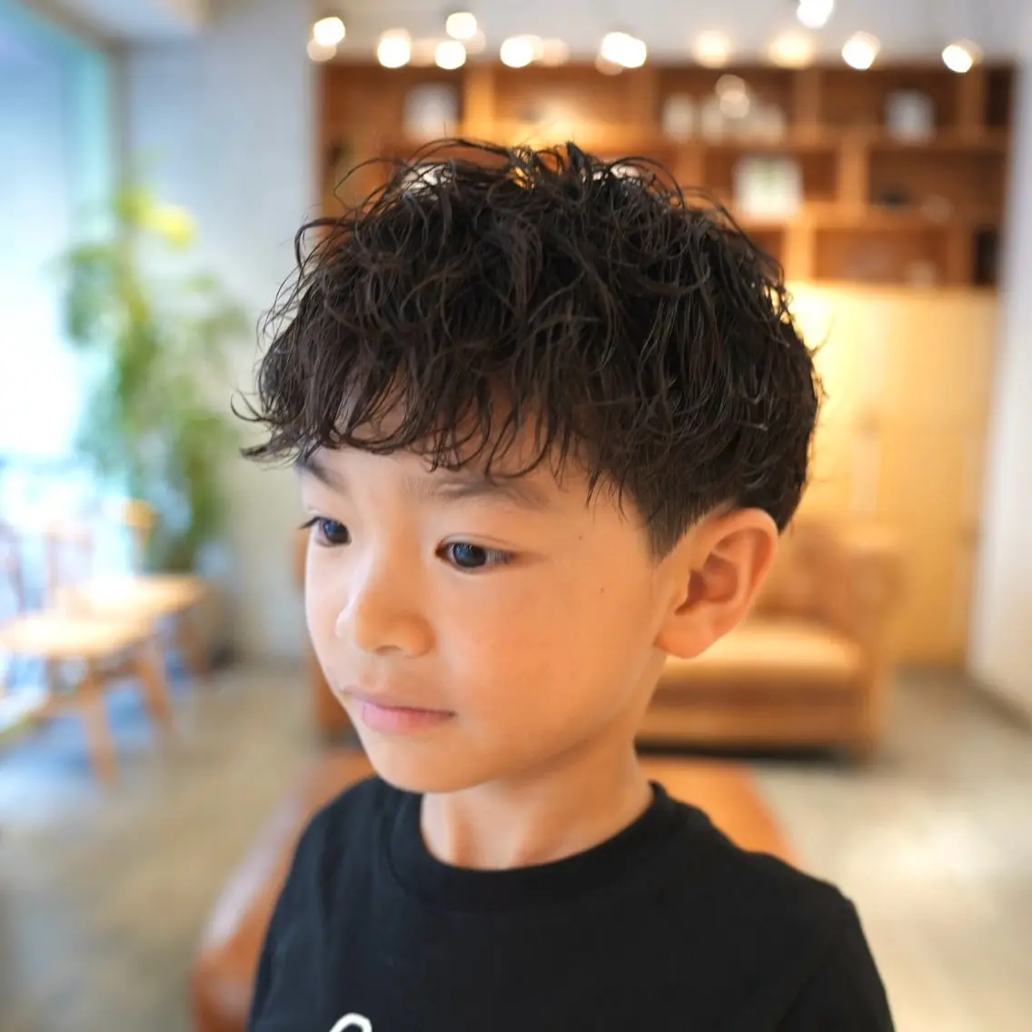 ショート パーマ メンズ キッズ カット パーマ メンズヘア/髪質改善 上野 聖斗🌱のヘアスタイル