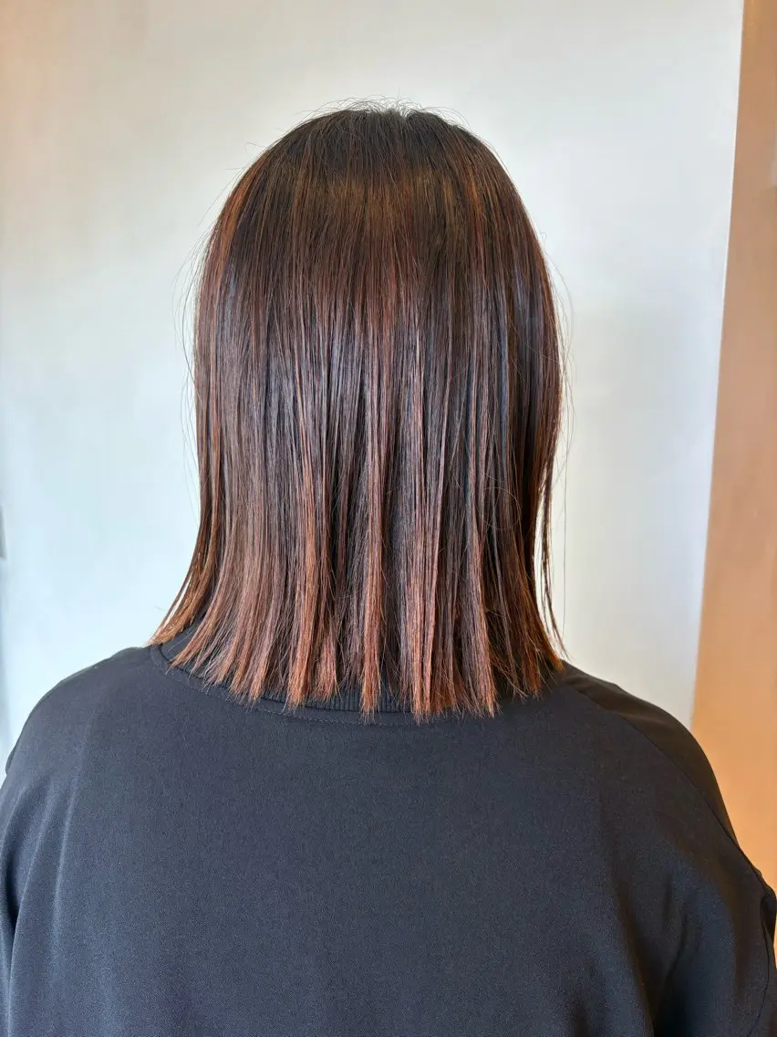 セミロング 縮毛矯正 大坪 拓哉のヘアスタイル