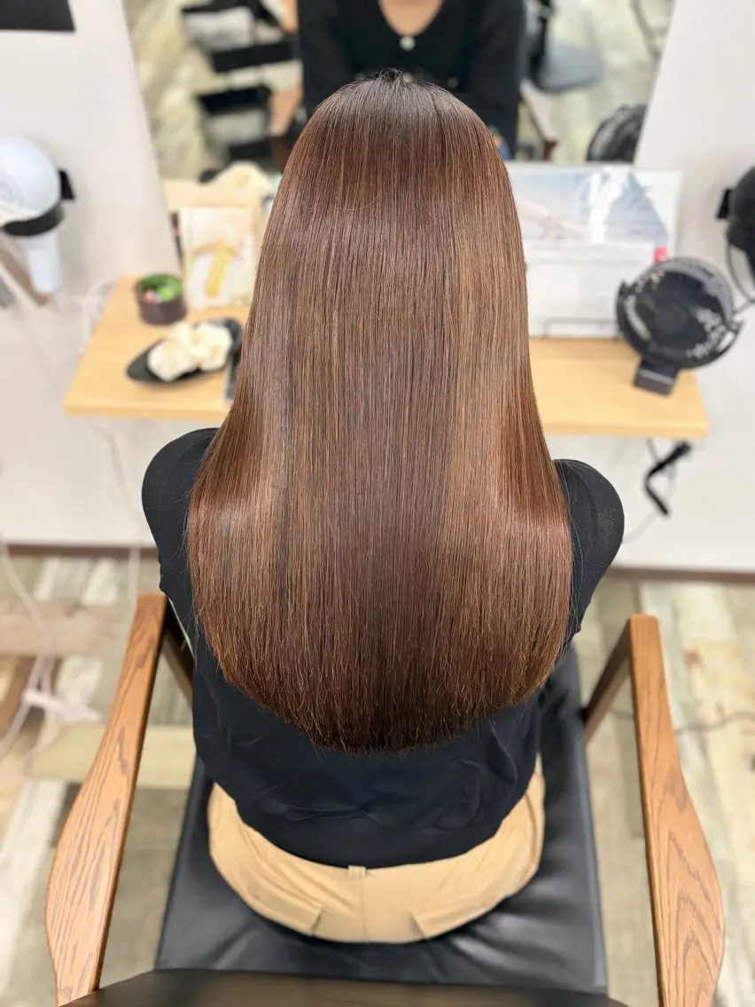ロング カット ヘアカラー トリートメント ‎🤍小澤 日菜‎🤍のヘアスタイル