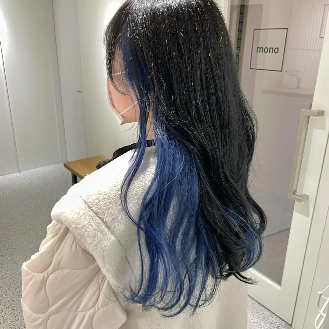 ロング カラー ブルーカラー インナーカラー ブリーチ/ハイトーン 艶カラー/ユリナのヘアスタイル