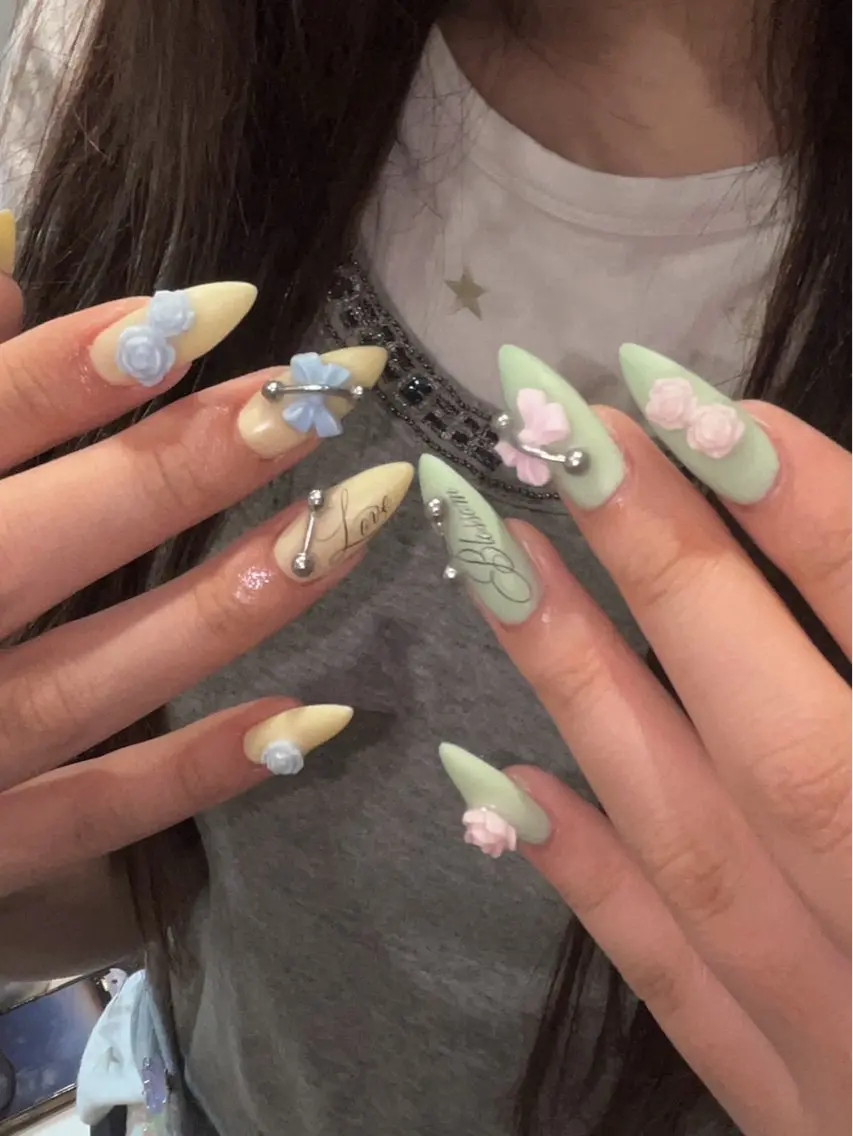 ネイル 韓国ネイル ロングネイル シンプルネイル ワンホンネイル ハンドネイル nailsby kotomiのネイルデザイン