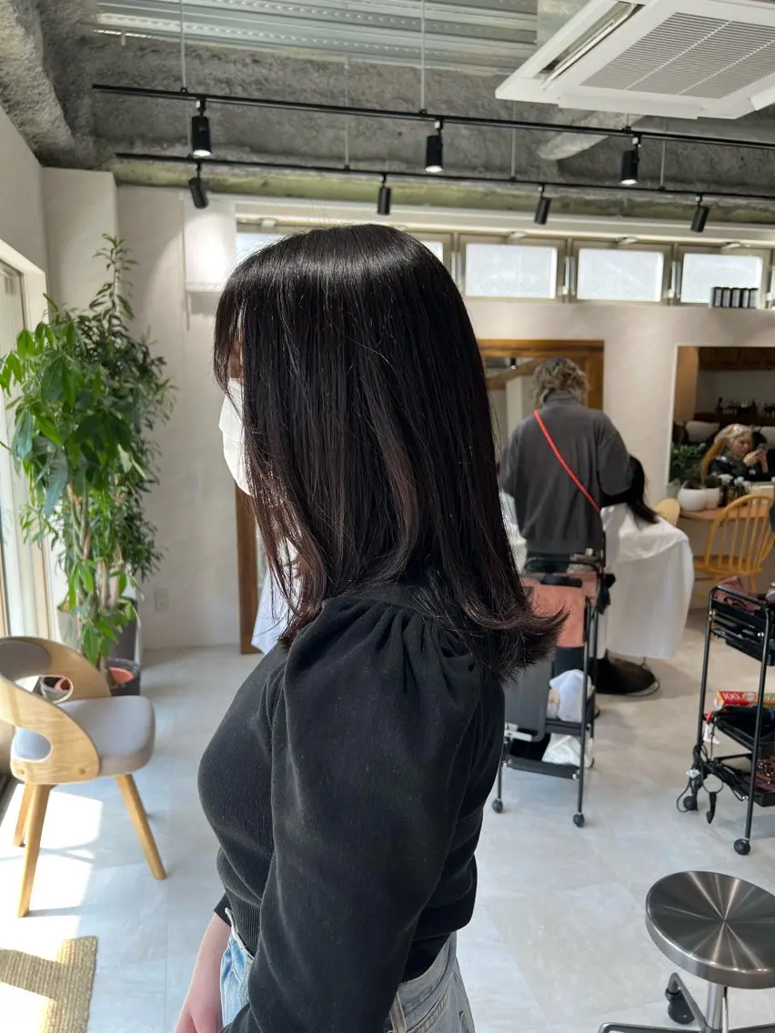 ミディアム カット パーマ トリートメント 艶ボブ🤎ボブパーマ 透明感カラー\メンズのヘアスタイル