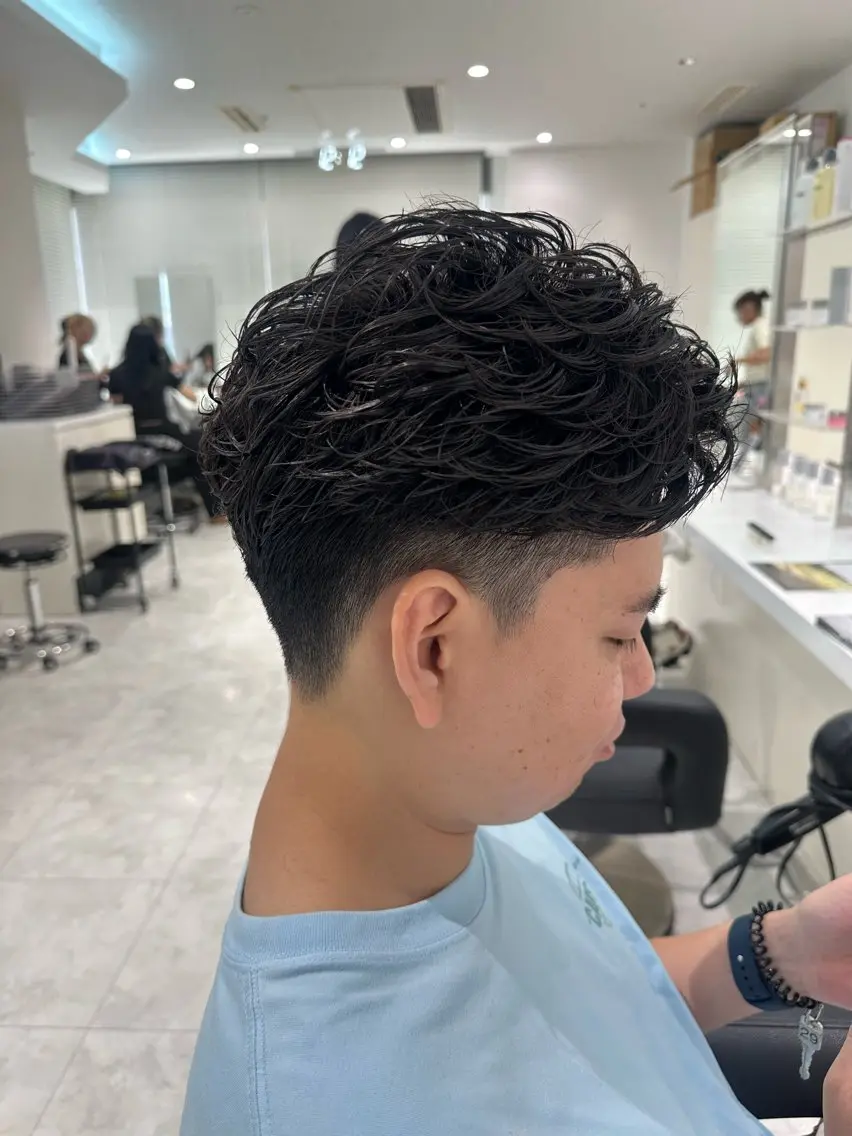 ショート パーマ メンズ カット パーマ 🐺韓国風メンズ特化 あさひ🐺のヘアスタイル