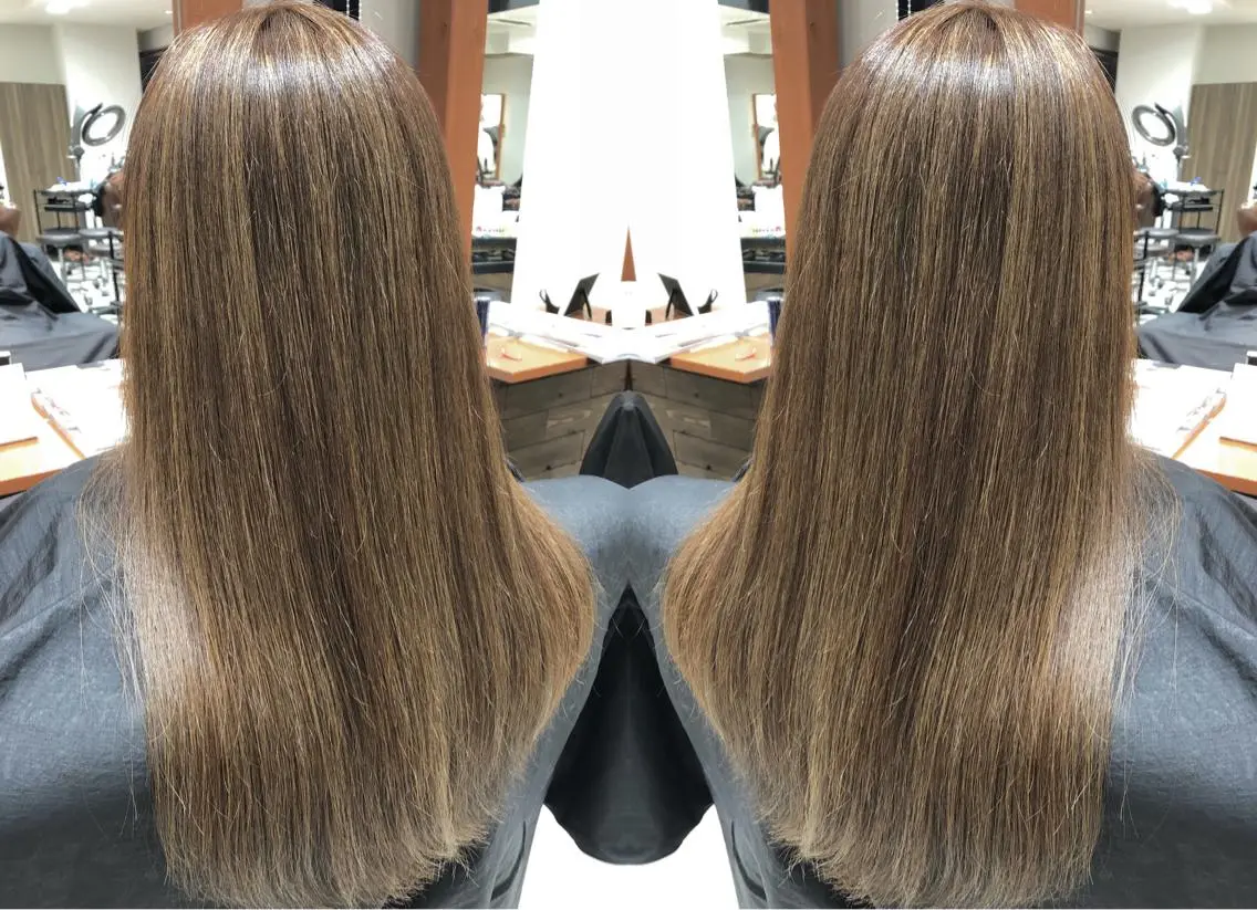 ロング カラー ベージュカラー ハイライトカラー ハイライト 【eimee】 店長✂️TAKUMAのヘアスタイル