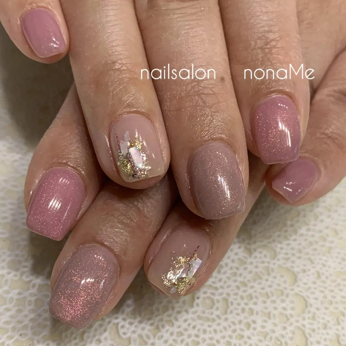 ネイル アートネイル マグネットネイル ニュアンスネイル nonaMe 森のネイルデザイン