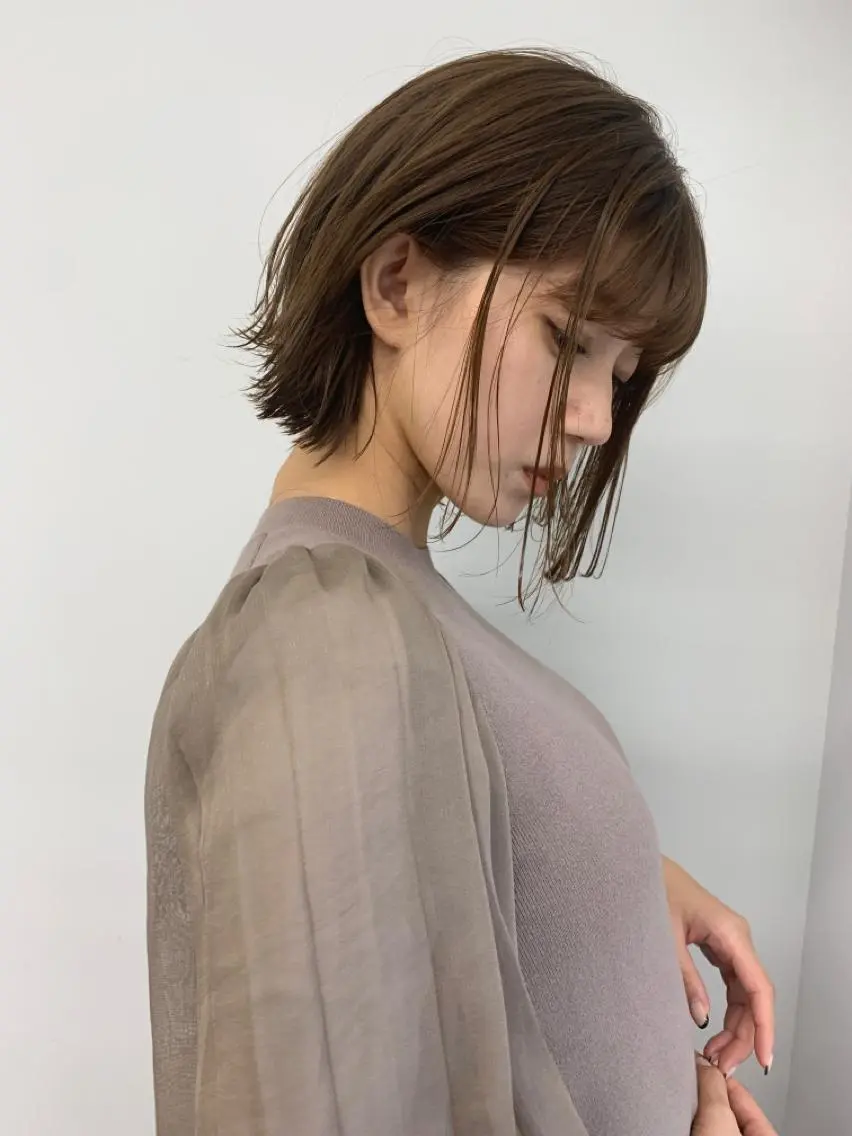 【人気No. 1🤍】🌳似合わせカット & 透明感カラー & キューティクル補修トリートメントの写真