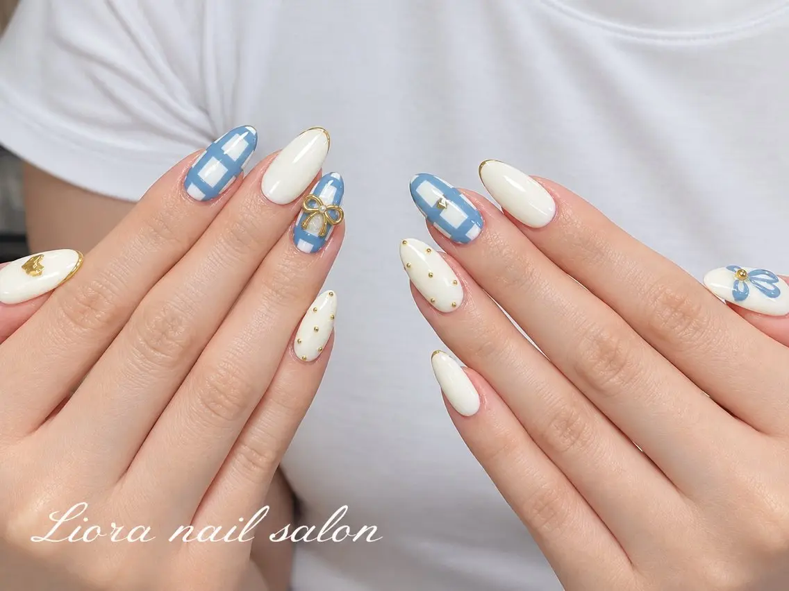 ネイル チークネイル フットネイル フレンチネイル ジェルネイル ガーリー ハンドネイル Liora nailのネイルデザイン