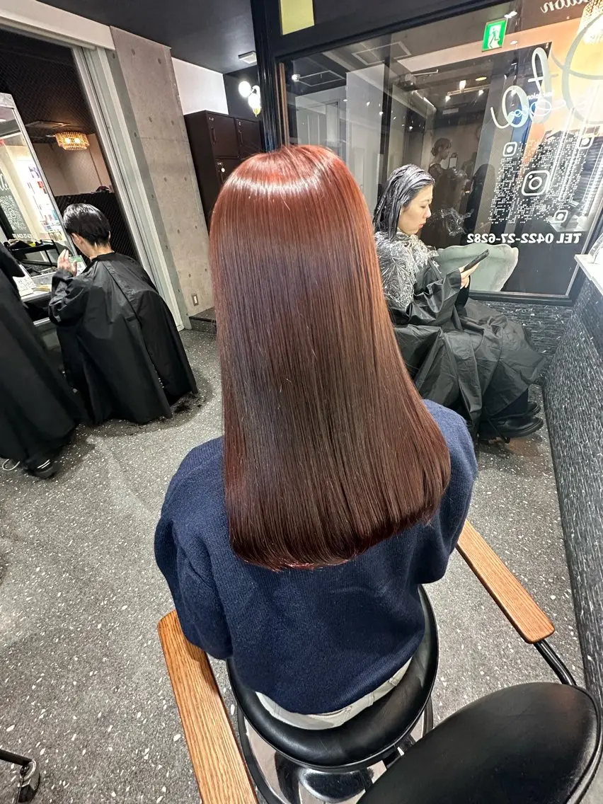 ロング カラー パーマ カット ヘアカラー 縮毛矯正 トリートメント 髪質改善⭐️縮毛矯正 中野⭐️Rinaのヘアスタイル