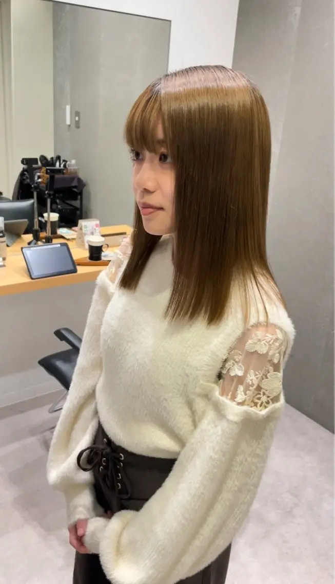 セミロング 髪質改善 トリートメント トリートメント ヘッドスパ 髪質改善ヘアケア 艶髪特化/上田のヘアスタイル