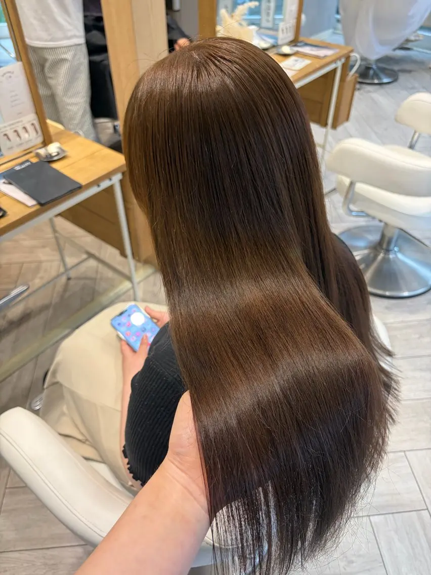 ロング 縮毛矯正 蓮池 愛海のヘアスタイル