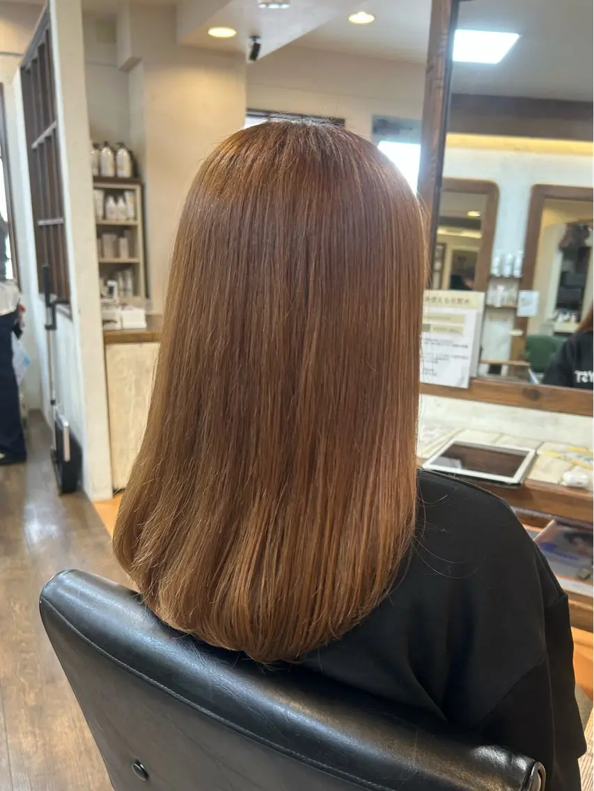 セミロング カラー ベージュカラー カット ヘアカラー 徳永　髪質改善 カラー🪄💫のヘアスタイル