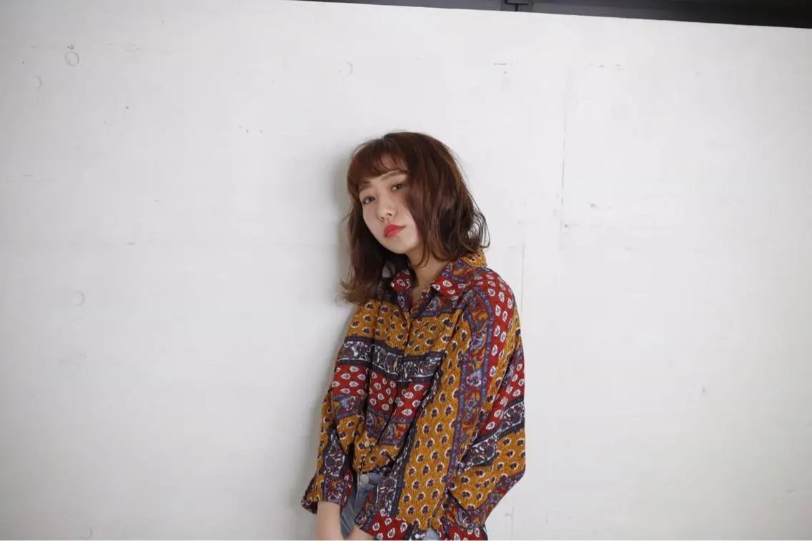セミロング カラー パーマ ヘアアレンジ トリートメント 髪質改善縮毛矯正 💎TOMOのヘアスタイル