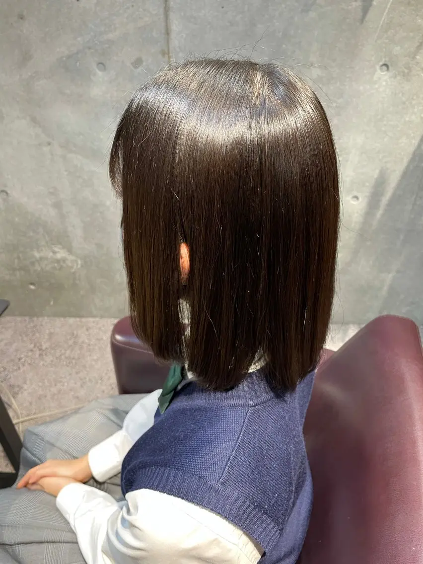 ミディアム ミディアムパーマ 縮毛矯正 カット 縮毛矯正 AKARI .°*のヘアスタイル