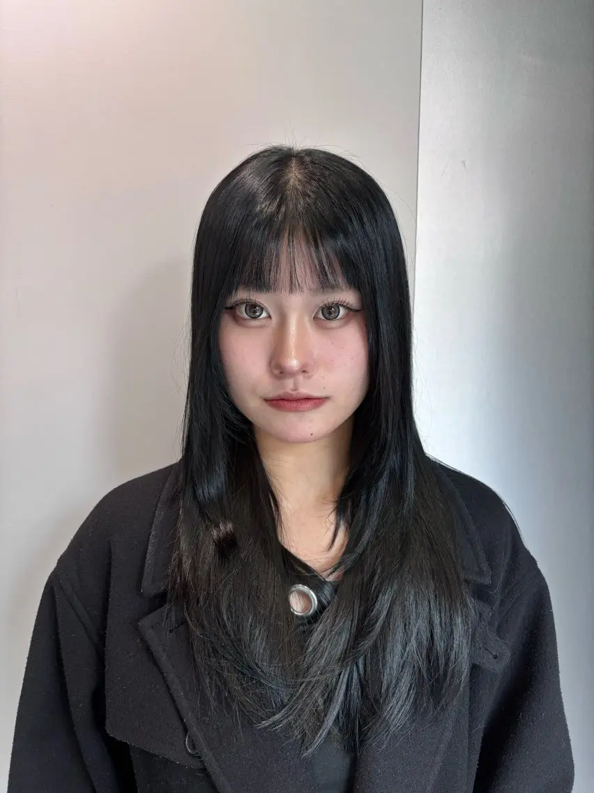 ロング カラー 新宿カラー パーマのヘアスタイル