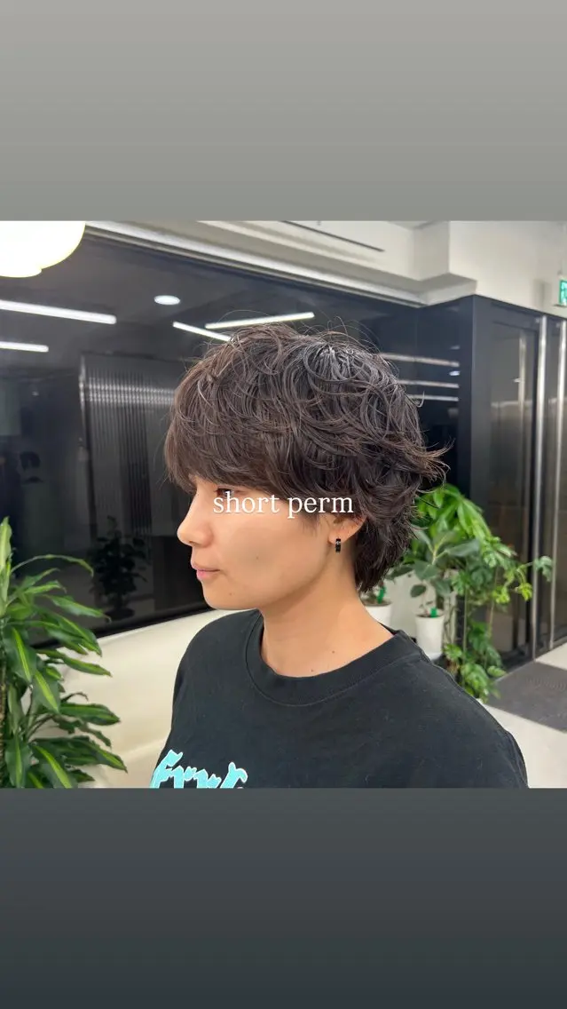 ショート パーマ ロング/ショート パーマ/田中育斗のヘアスタイル