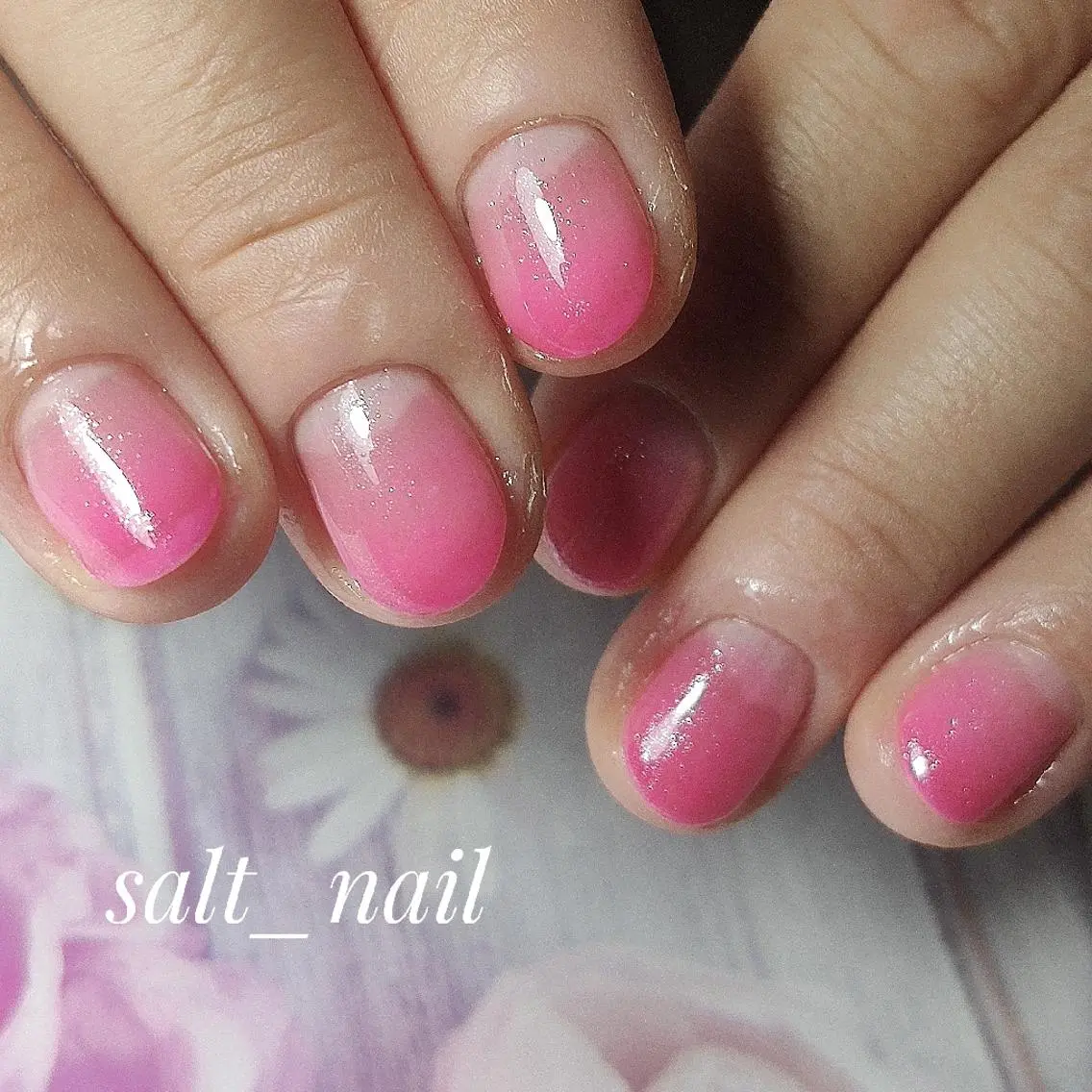 ネイル ラメ(グリッター) ハンドネイル 個人サロン saltnailのネイルデザイン