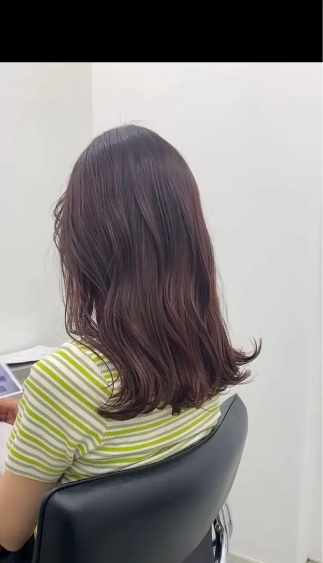 セミロング カット ヘアカラー トリートメント ヘッドスパ 松林 加菜のヘアスタイル