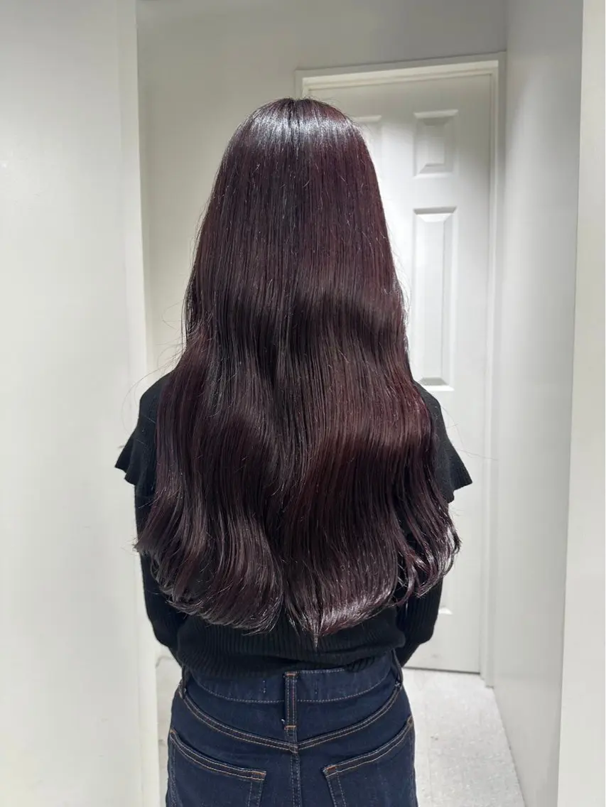 セミロング カラー ブラウンカラー レッドカラー レッドブラウン 似合わせ SHOYAのヘアスタイル