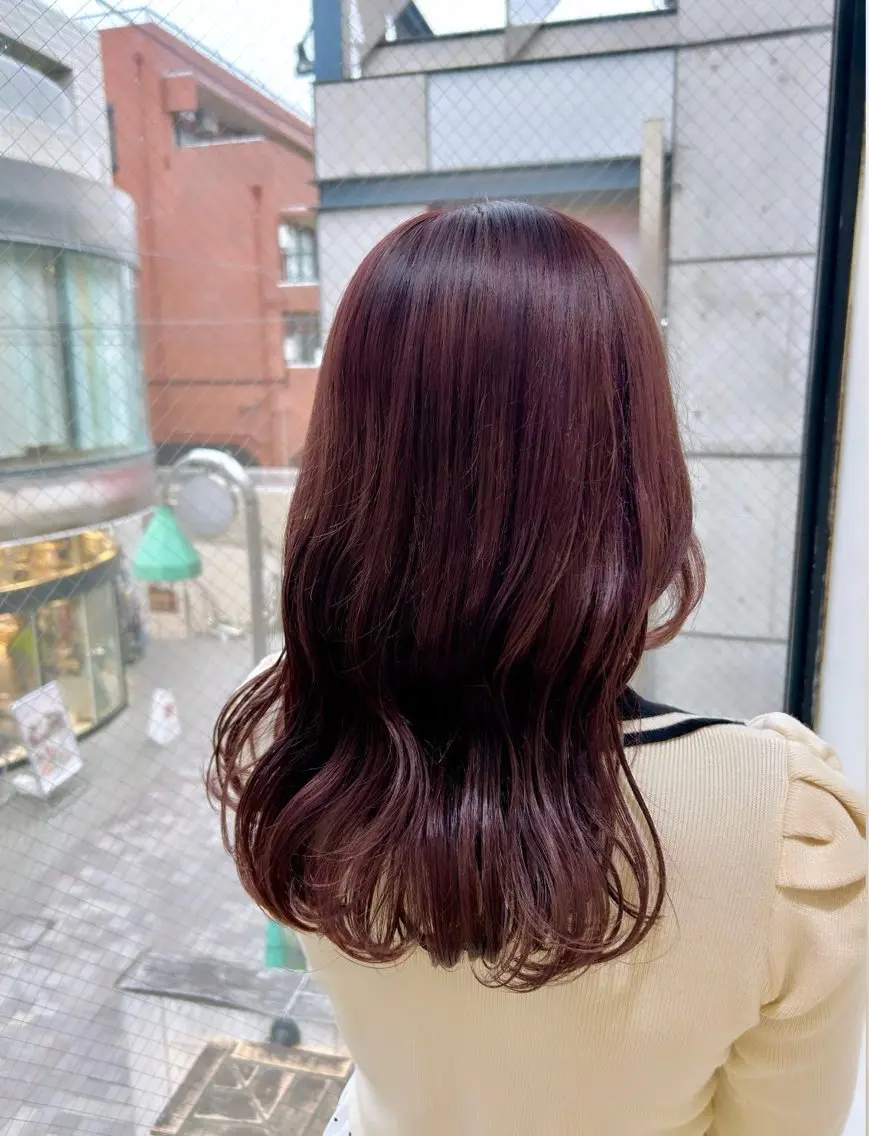 ミディアム カット ヘアカラー トリートメント 山本美月💖艶カラー 🐻暖色カラー💖のヘアスタイル