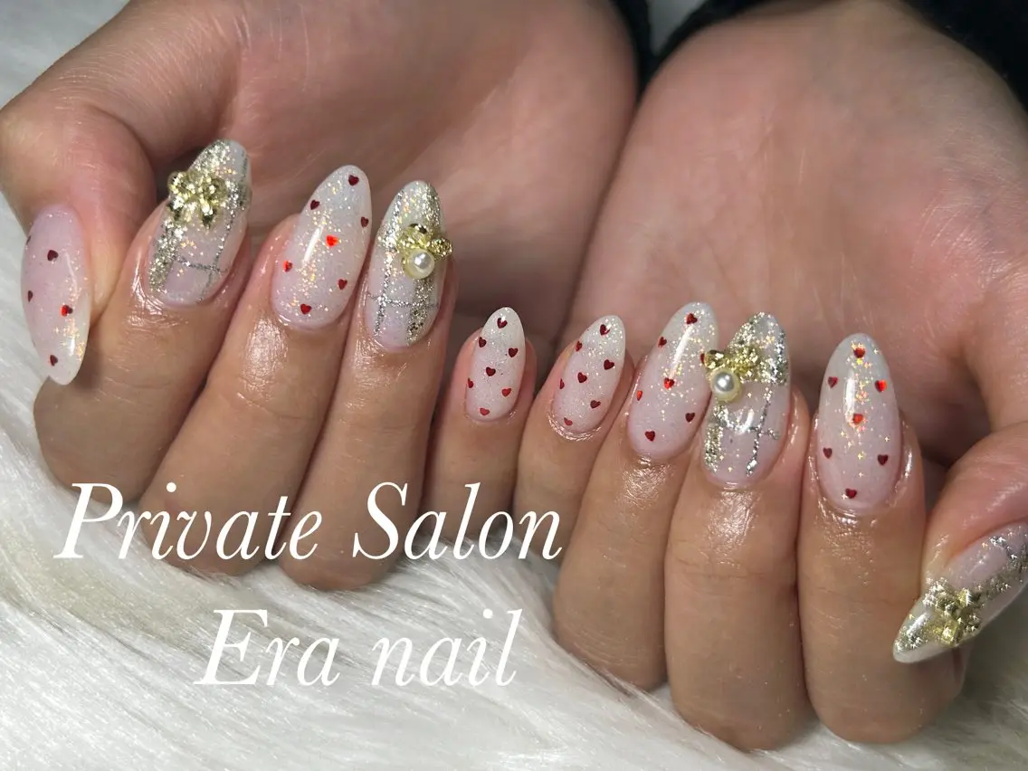 ネイル 冬ネイル クリスマス ハンドネイル Era nailのネイルデザイン