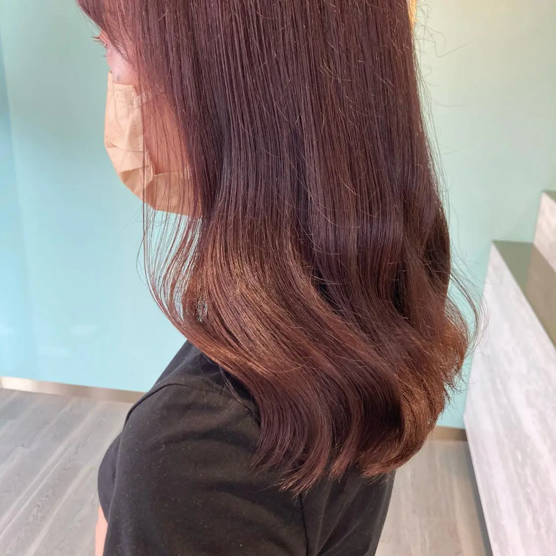 セミロング カラー ヘアカラー たかはし まいのヘアスタイル