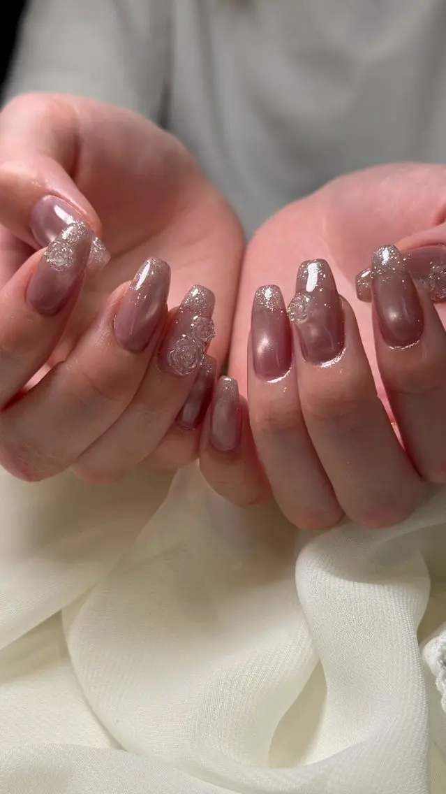ネイル マグネットネイル ニュアンスネイル オフィスネイル Nail Salon Luanaのネイルデザイン