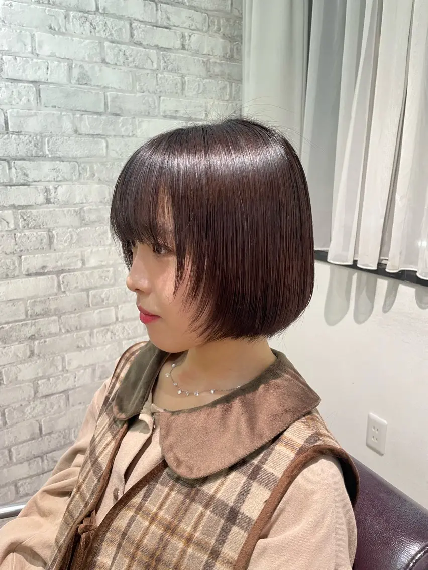 ショート ボブレイヤー ボブ レイヤーカット モデル様募集中🧡 nanamiのヘアスタイル
