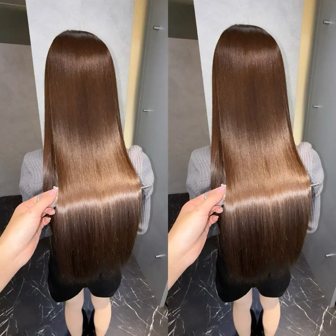 ロング 縮毛矯正 トリートメント 酸性ストレート 髪質改善大槻勇樹のヘアスタイル